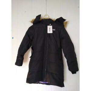Wantdo Girls Sz 10-12 Winter Warm Long Coat Padded Puffer Jacket Fur Hood NEW